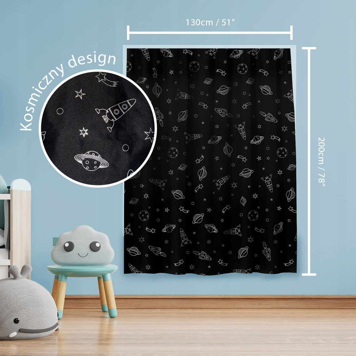 Verdunkelungsrollo mit Saugnäpfen 130x200