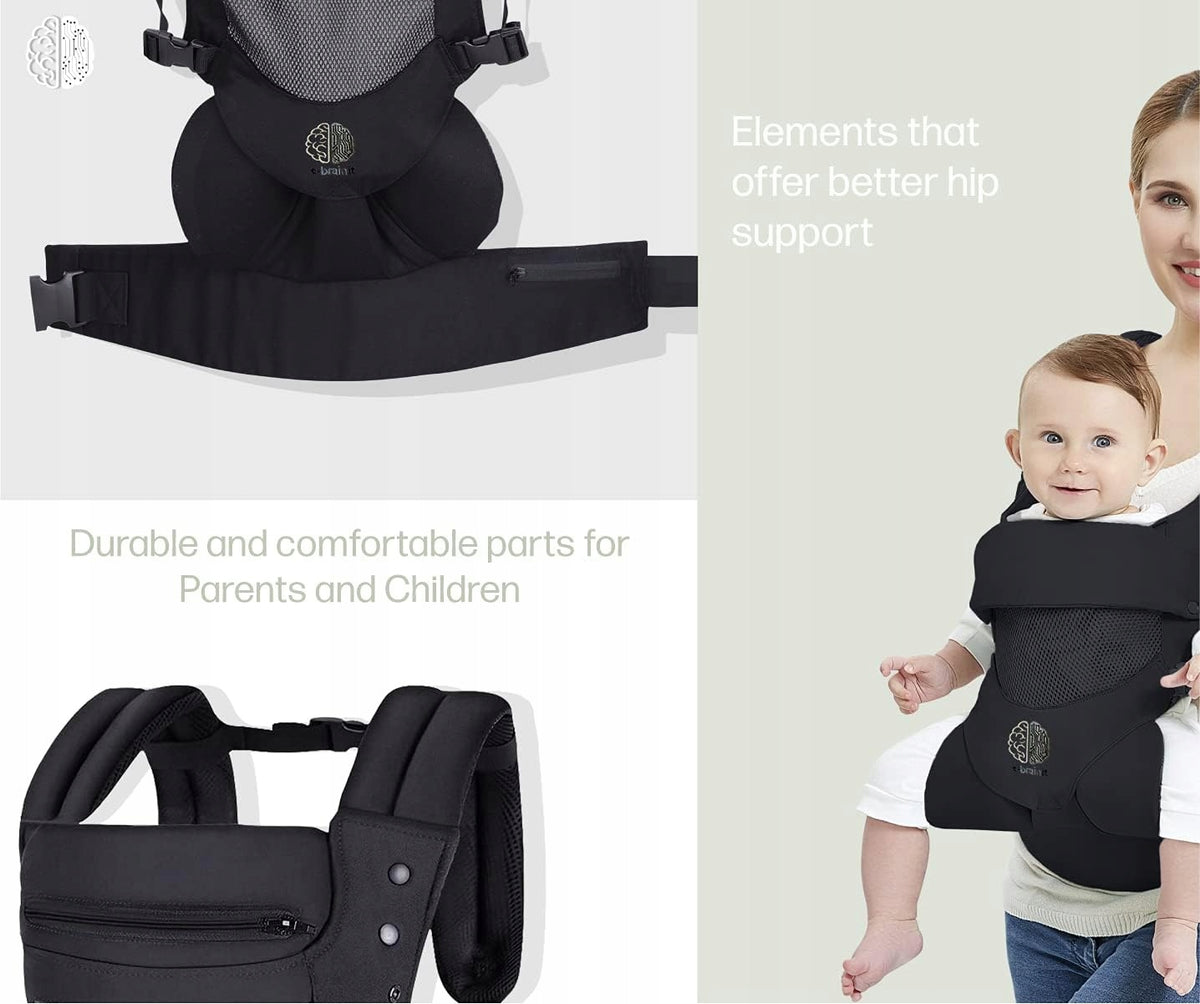 EBRAINIT ergonomische Babytrage mit Mesh ab 4 Monate bis 18 kg
