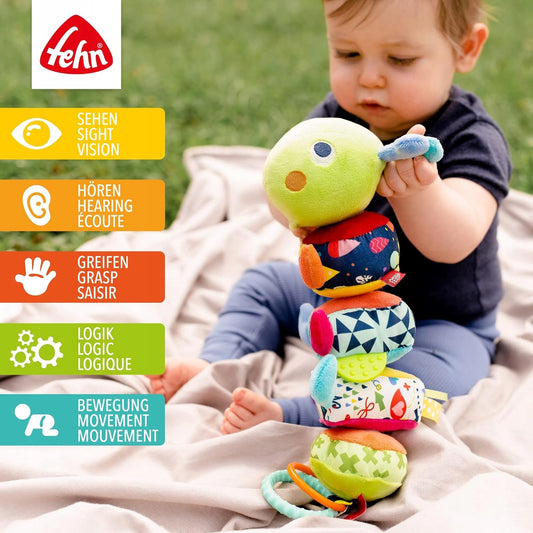 FEHN Color Friends Raupe Klettpuzzle SENSORISCH 36cm