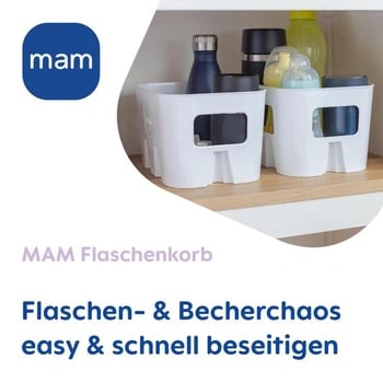 MAM Flaschenkorb weißer Korb zur Aufbewahrung von Flaschen
