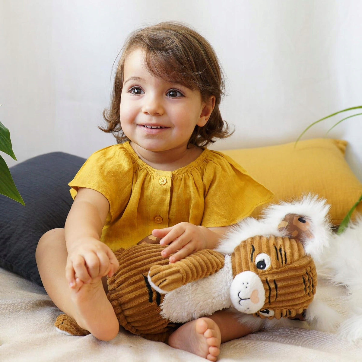 LES DEGLINGOS Kuscheltier TIGER 34 cm