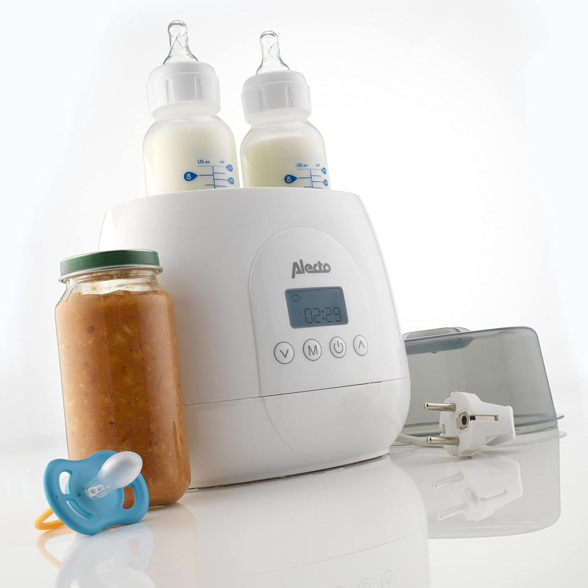 ALECTO Flaschen- und Gläschenwärmer 3-in-1, doppelt BW700TWIN