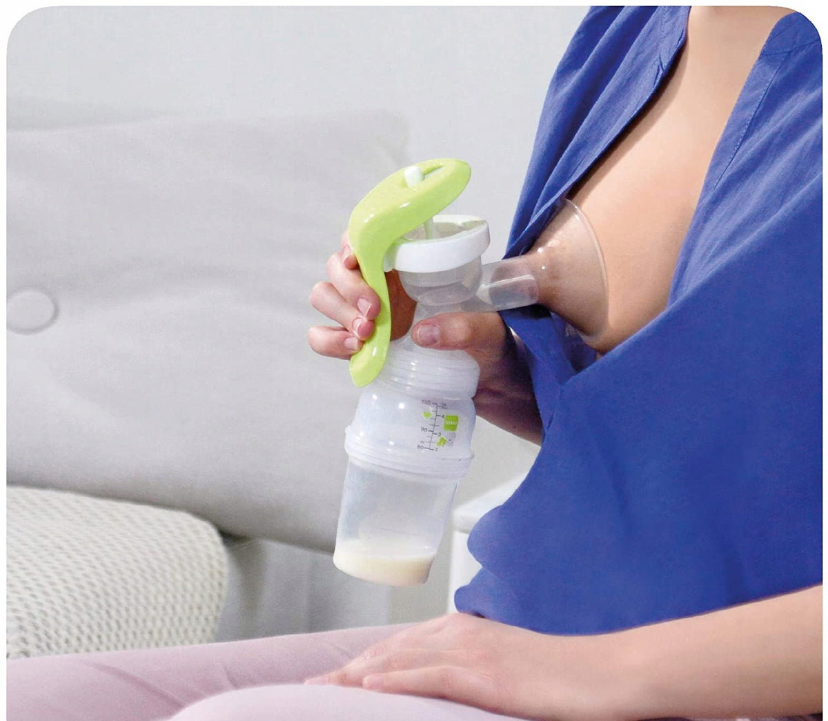 Ich habe eine kompakte manuelle Milchpumpe mit 160 ml Flasche "N