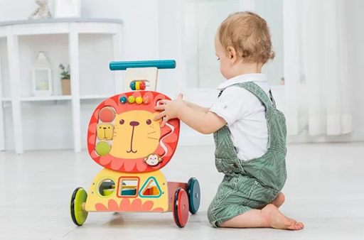 LABEBE Holz-Lauflernwagen LÖWE 34 x 30,5 x 44,5 cm 1-3 Jahre
