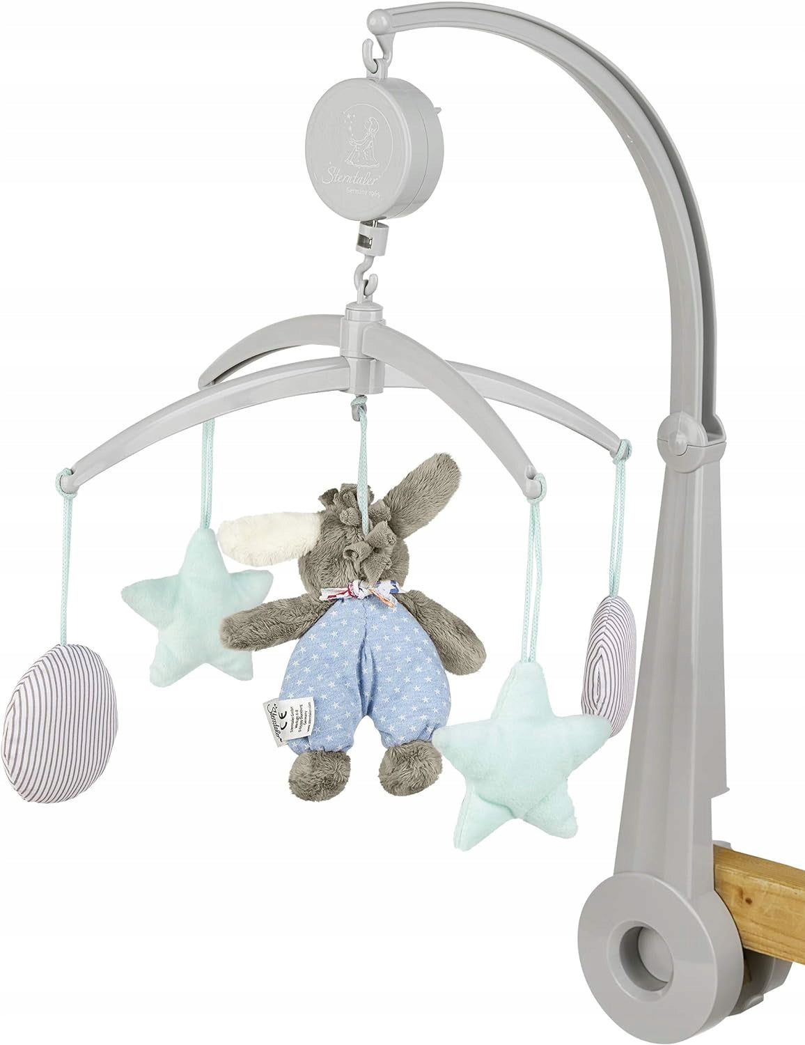 STERNTALER Osiołek Emmi karuzela z pozytywką do łóżeczka "O. do łóżeczka z osiołkiem, gwiazdkami i pozytywką