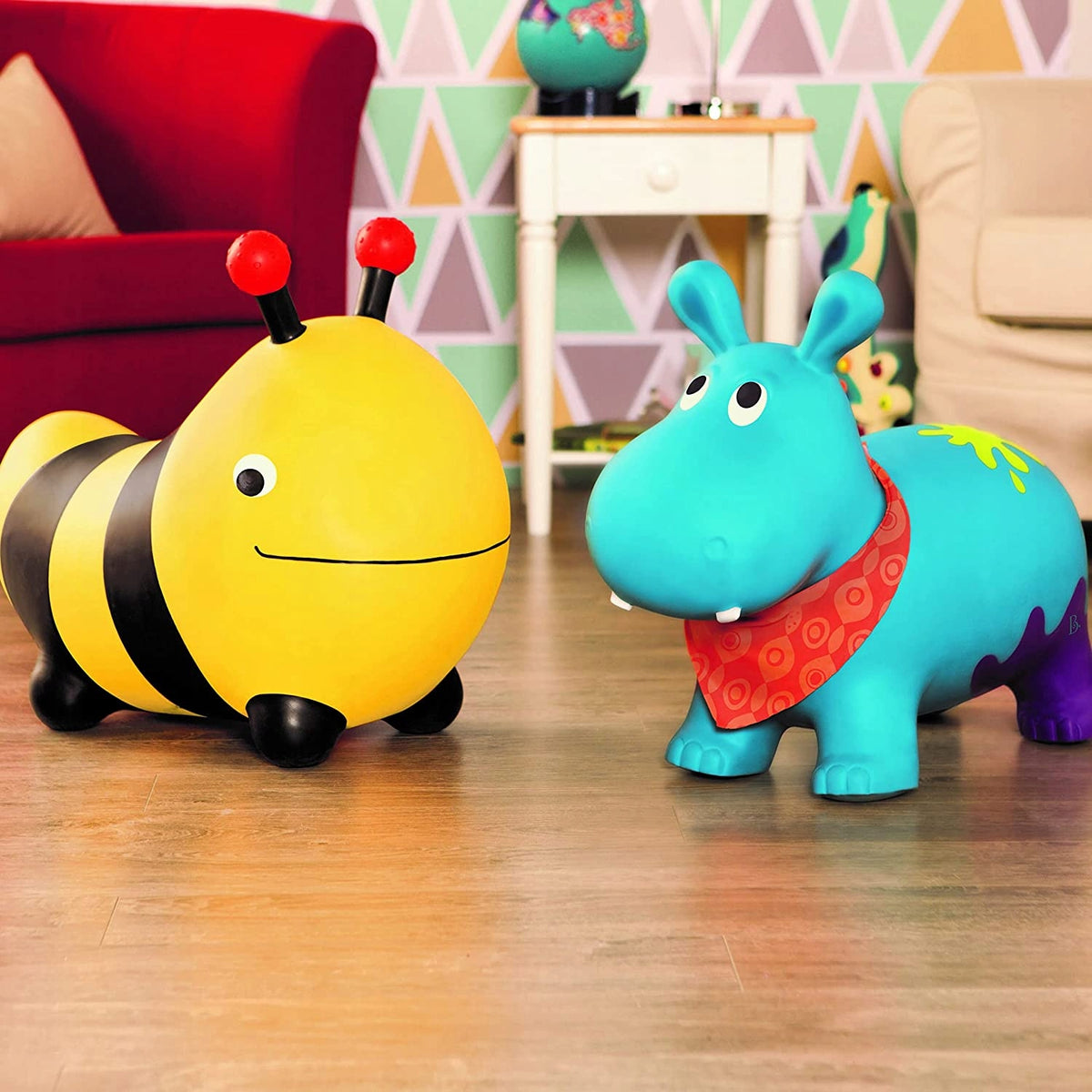 B.TOYS Nilpferd GUMMI-HÜPFTIER 61 cm + Pumpe