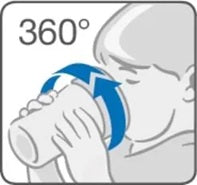 NUK Mini Magic Cup kubek niekapek 360° 160 ml 6 m+ świecący w ciemności
