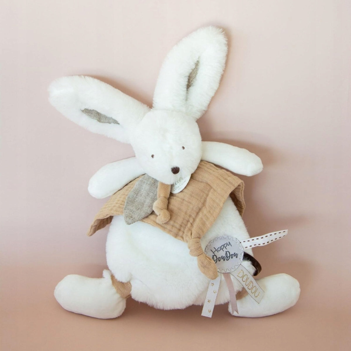 DOUDOU et Compagnie Schmusetuch mit Pompon Hase 25 cm