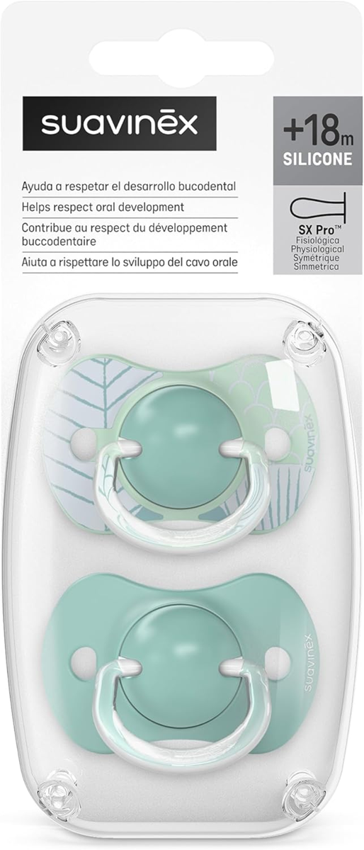 SUAVINEX SX PRO succhietto calmante x2 silicone 18 mesi+