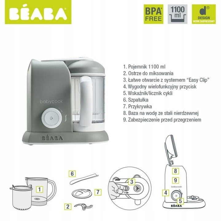 BEABA Babycook ROBOT KÜCHENMASCHINE 4in1 Dampfgarer, Mixer