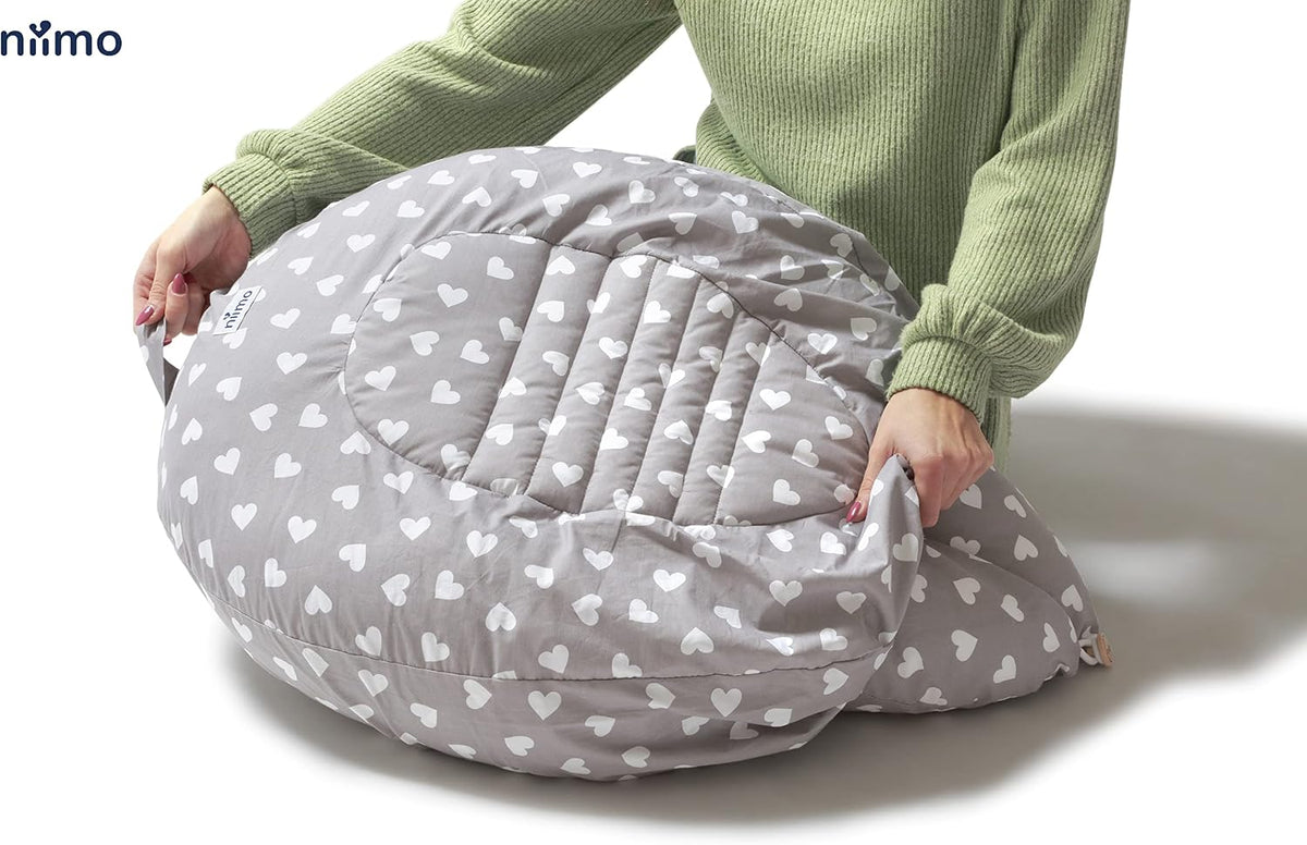 NIIMO multifunktionales 3in1 Kissen für Schwangerschaft, Stillen, Babynestchen + Bezug