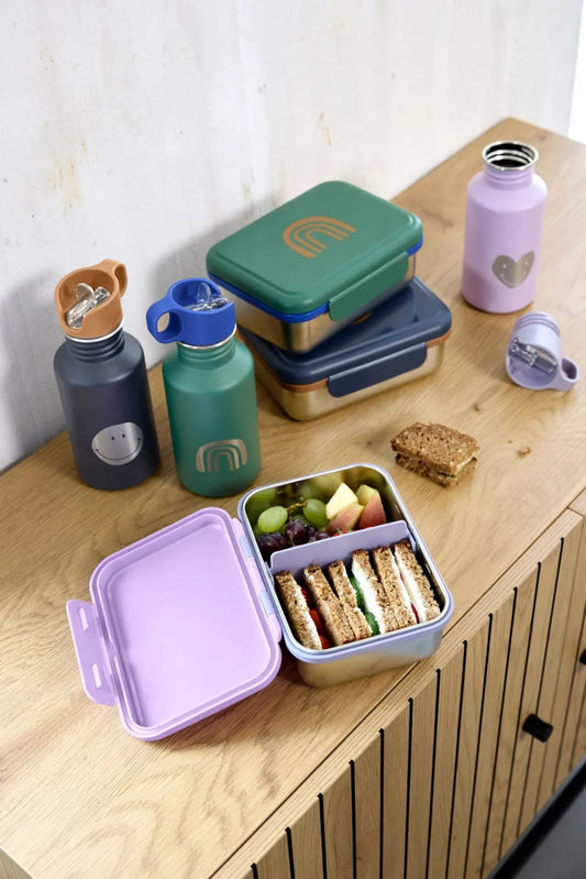 Lässig Little Gang Lunchbox aus Edelstahl Rainbow Green