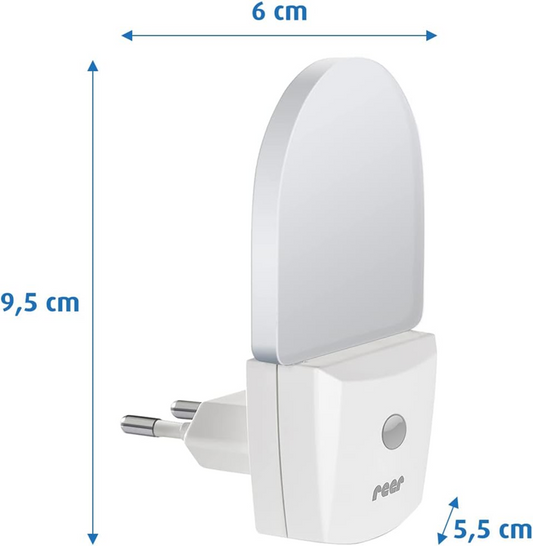 REER NightGuide LED-Nachtlicht für die Steckdose, Dämmerungssensor, 6 x 9,5 cm – Produktfoto 2