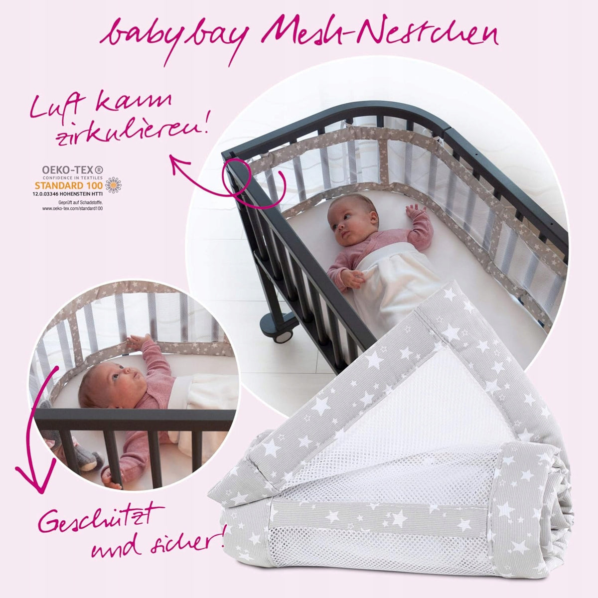 BABYBAY Gitterbett-Stoßschutz 168x24cm
