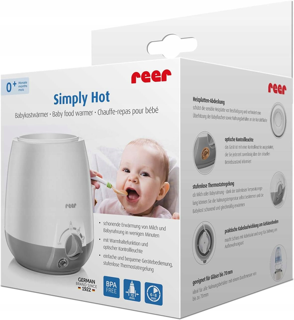 REER SIMPLY HOT Flaschen- und Gläschenwärmer