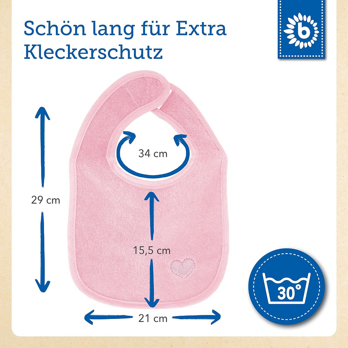 BIECO wasserdichte Lätzchen x4 0-3 Monate