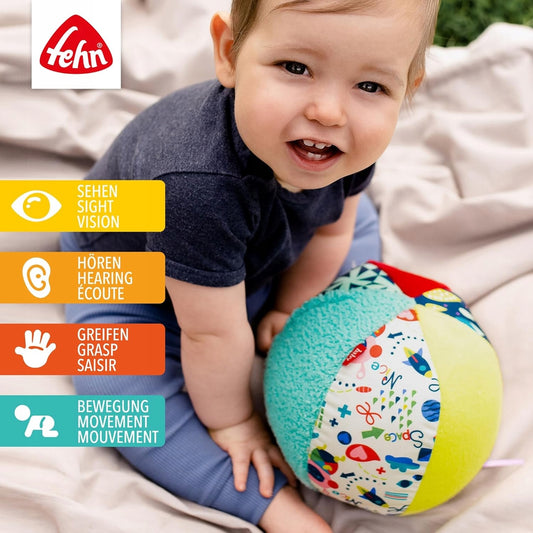 FEHN Color Stoffball mit Geräusch, 16 cm – Produktfoto 2