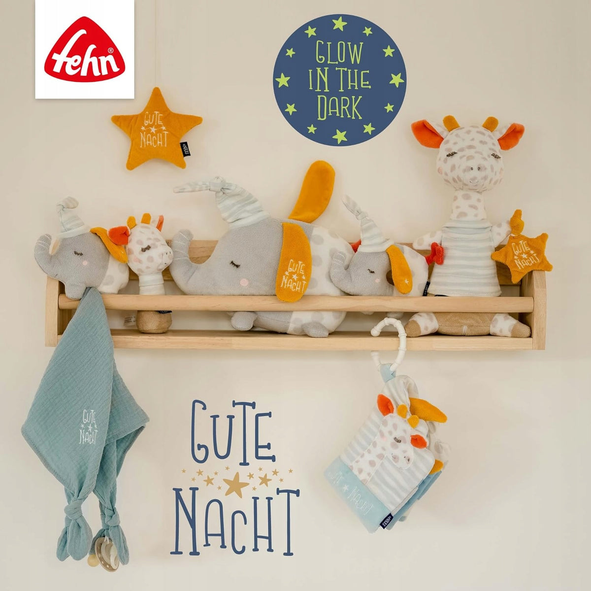 FEHN Gute Nacht KARUSSELL fürs Bettchen IM DUNKELN LEUCHTEND