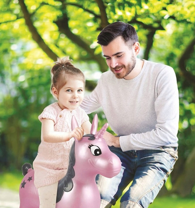 LEXIBOOK Einhorn GUMMI-HÜPFPFERD 57 cm + Pumpe