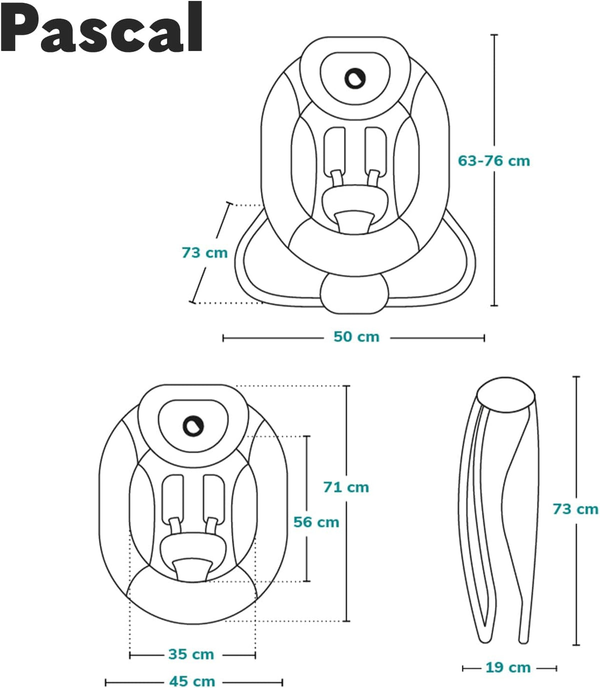 LIONELO PASCAL 2in1 Babywippe bis 9kg Melodien + Vibrationen