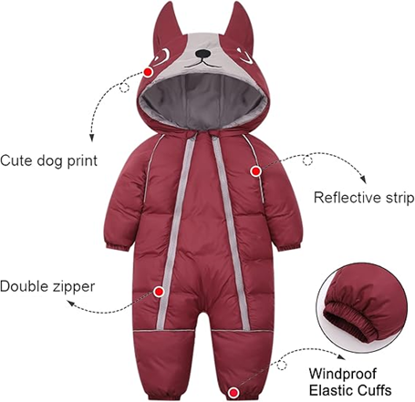 JIAMY Winter-Overall mit Kapuze, 24–30 Monate – Produktfoto 2