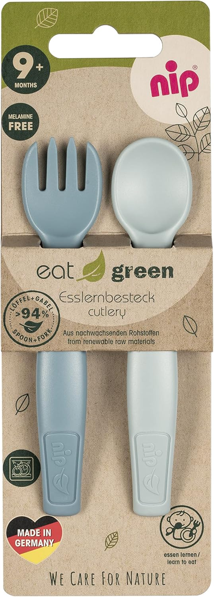 NIP Eat Green zestaw sztućców 9msc+