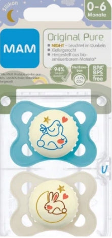 MAM ORIGINAL NIGHT Schnuller x2 2-6m