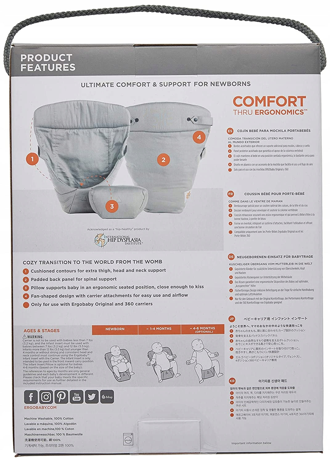 ERGOBABY Neugeborenen-Einsatz Easy Snug