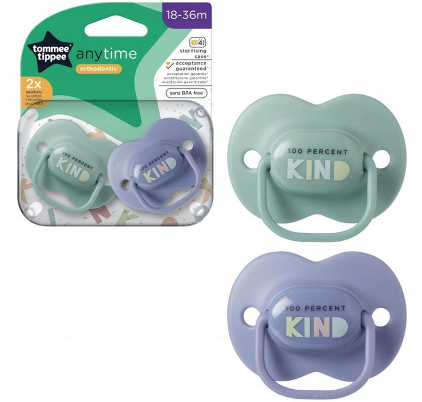 TOMMEE TIPPEE AnyTime Beruhigungssauger x2 18-36 Monate ORTHODONTISCH