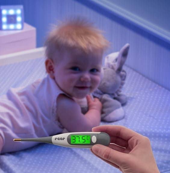 REER ExpressTemp Pro elektronisches LCD-Fieberthermometer mit Goldspitze