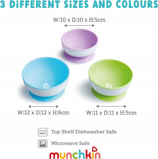 MUNCHKIN Stay Put Schälchen mit Saugnapf x3 – Produktfoto 2