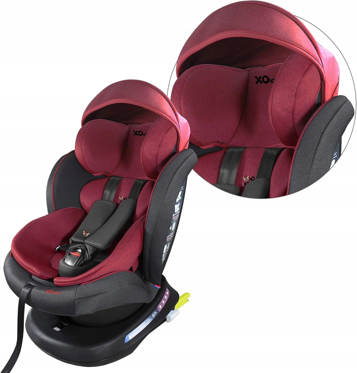 XOMAX S64 Kindersitz 360° drehbar Gr. 0/1/2/3 ISOFIX