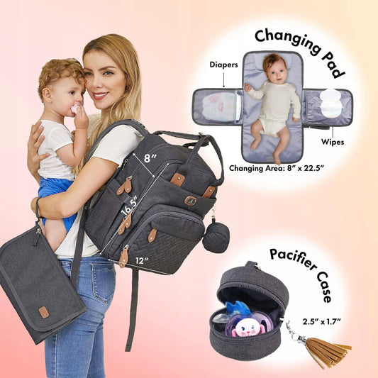 DIKASLON rugzak voor kinderwagen met accessoires