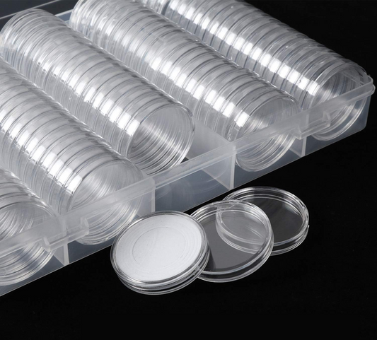 KYRIO 100 Münzkapseln + 90 Dichtungsringe in 5 Größen