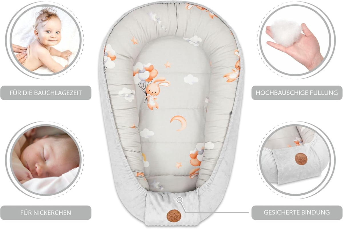 KOKON Baby-Nestchen 90x50 Minky
