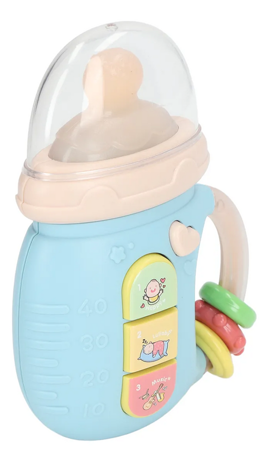 BAMBEBE sons, lumières + anneau de dentition en silicone et hochet J. ANGLAIS