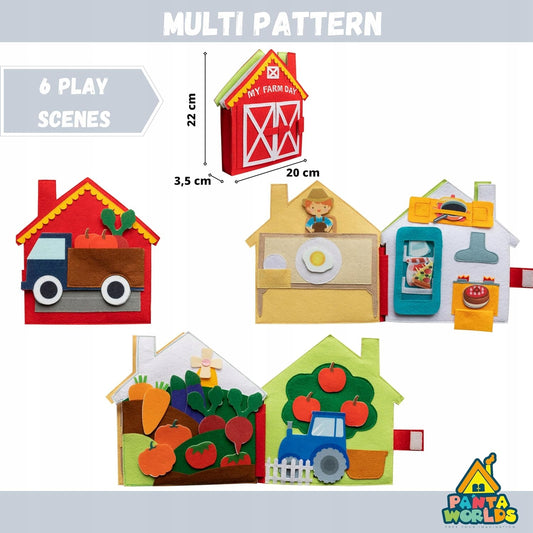 MEQBEM My Farm Day book with movable elements