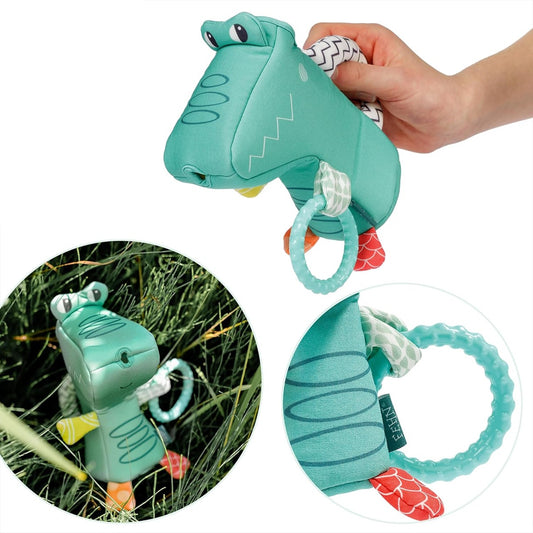 FEHN Plansch & Play cocodrilo regadera juguete para baño 10 x 16 cm