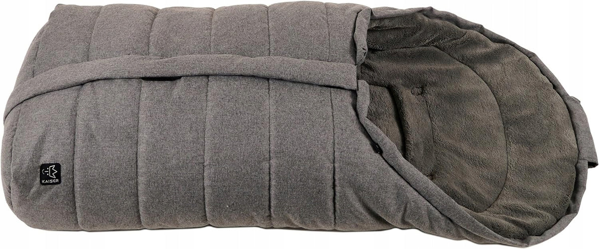 KAISER Ella grauer Fußsack für Babyschalen POLAR Winter