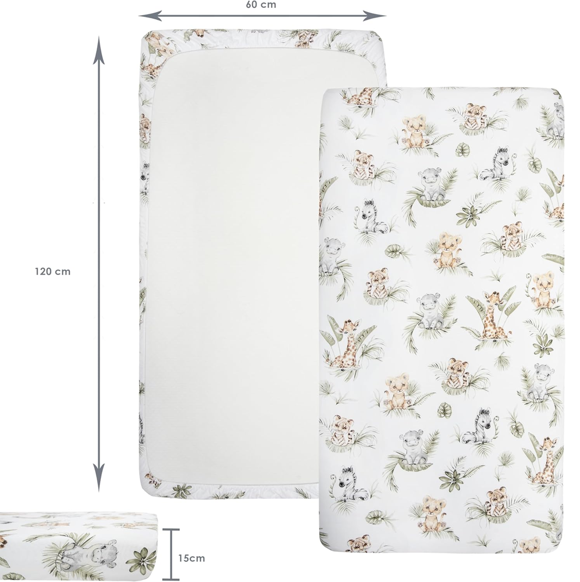 MEDIPARTNERS Bettlaken für Babybett 60cmx120cm x3