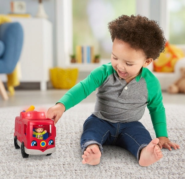 FISHER-PRICE GXR77 Feuerwehrauto + 1 Figur DEUTSCHE SPRACHE