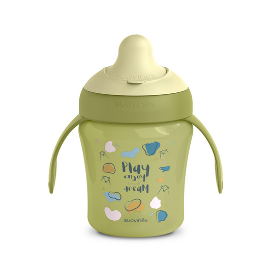 SUAVINEX Learning Cup auslaufsicherer Trinklernbecher mit hartem Mundstück 200 ml 6 m+ – Produktbild 2