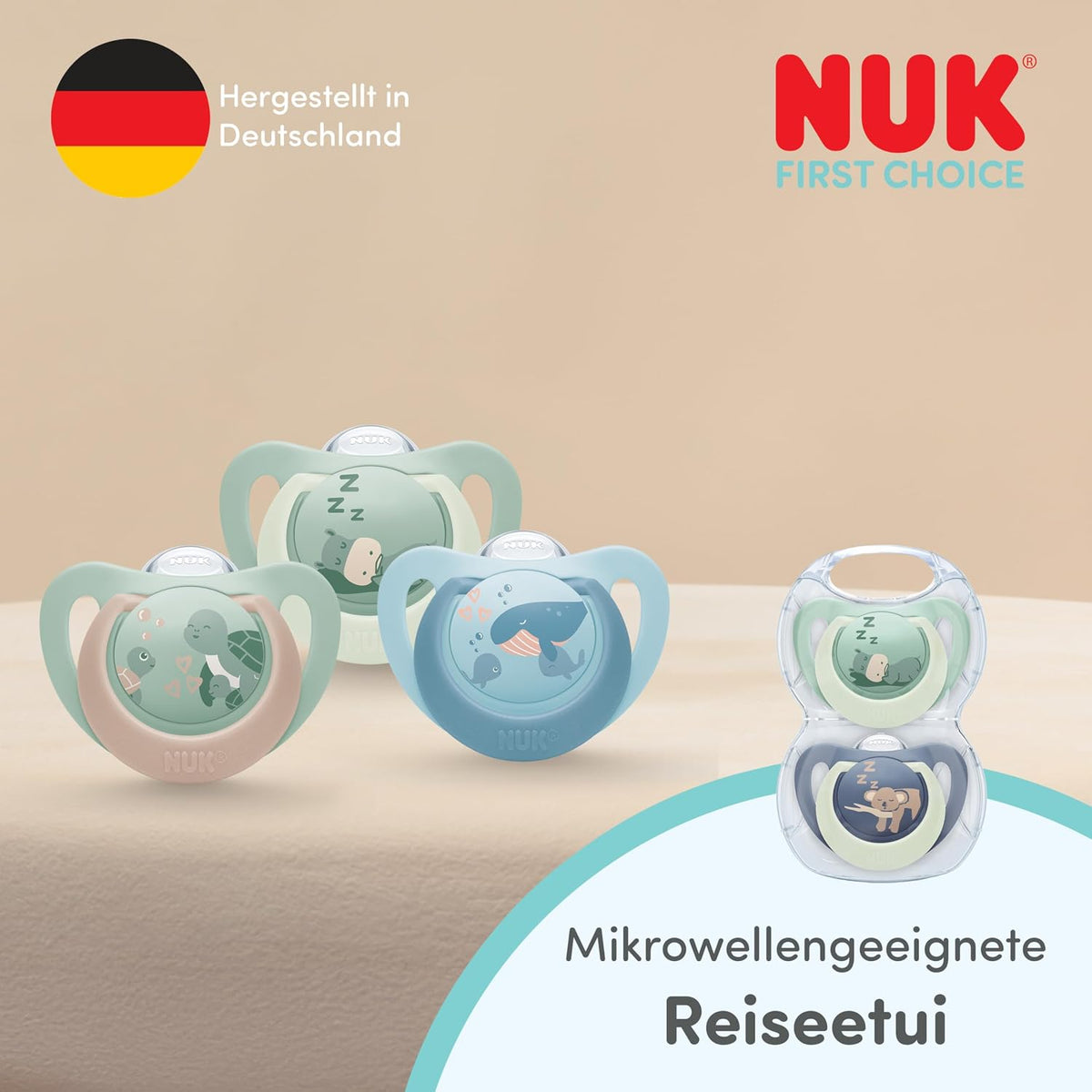 NUK First Choice Silikon-Schnuller, 2er-Pack, 6–18 Monate