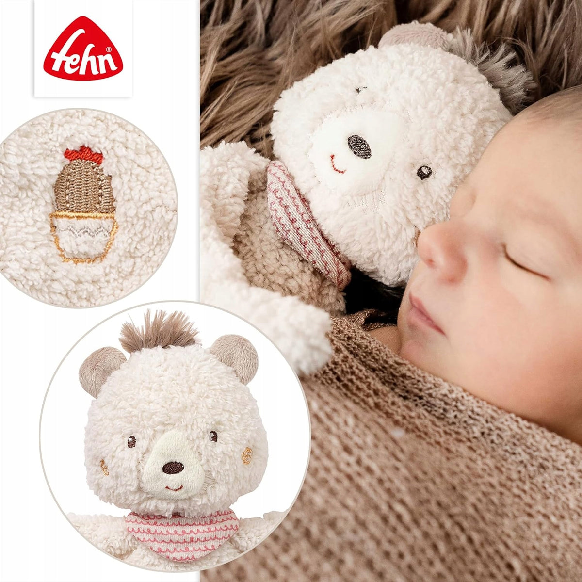 FEHN Kuscheltier Komfort BÄR 29 cm