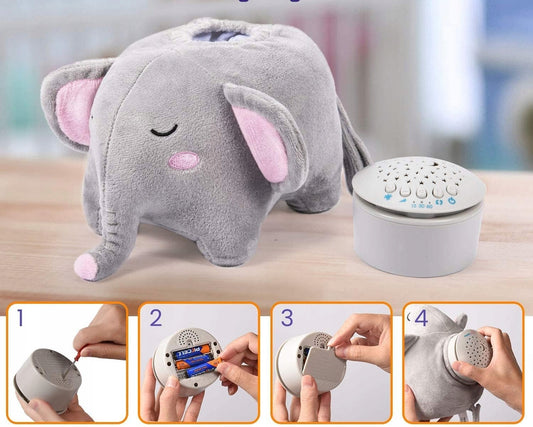 MOMCOZY proyector de estrellas peluche con 15 melodías y sonidos, 13x19 cm LEÓN