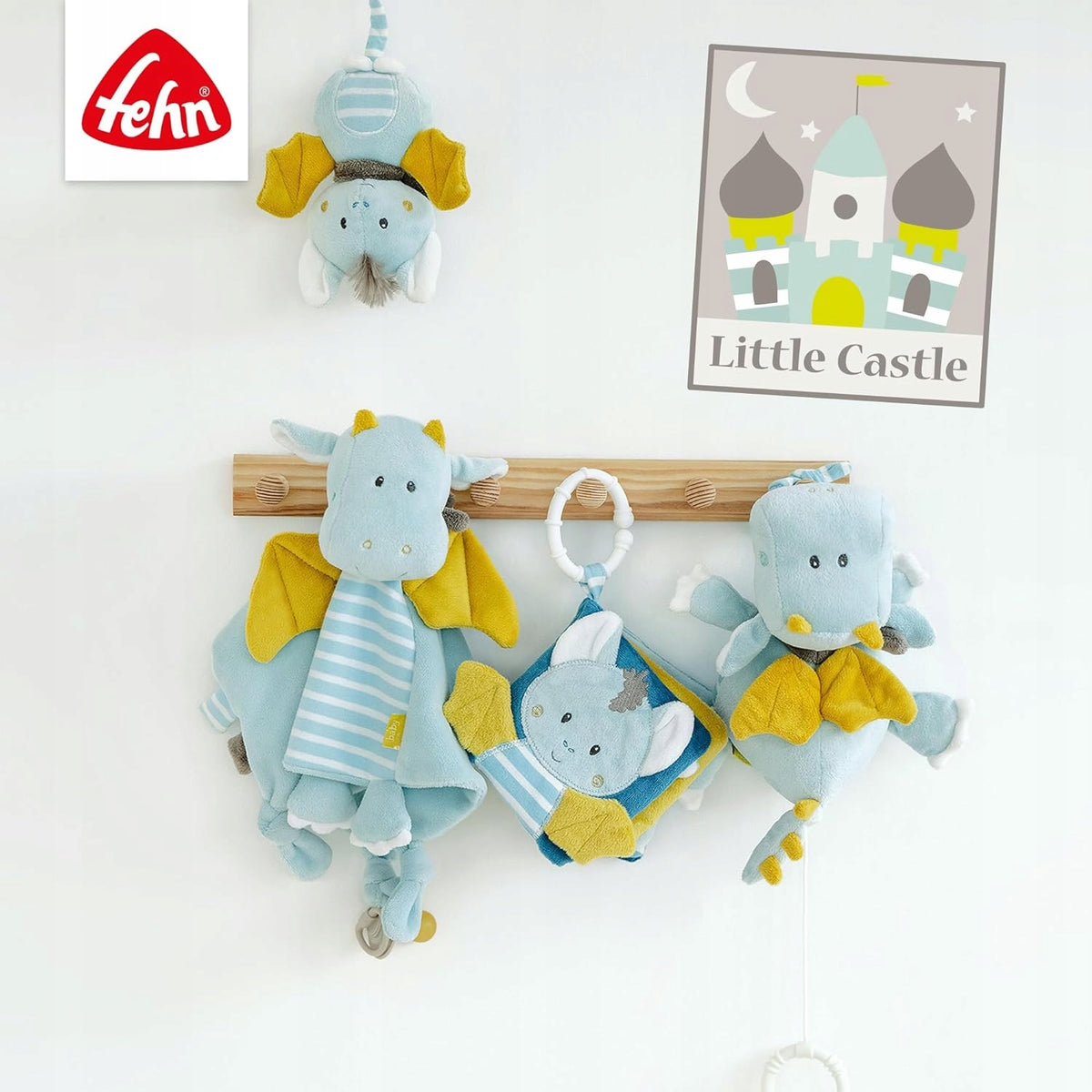 FEHN Greifling mit Rassel DRAGON 32x23 cm