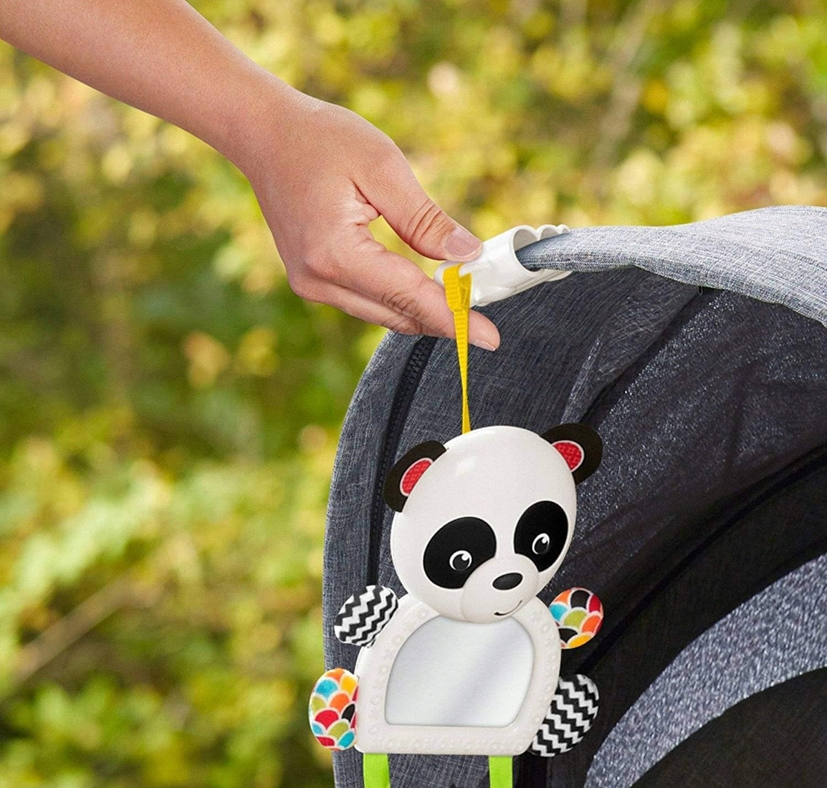 FISHER-PRICE FGH91 Kinderwagen-/Autositz-Rassel-Anhänger 37 cm PANDA
