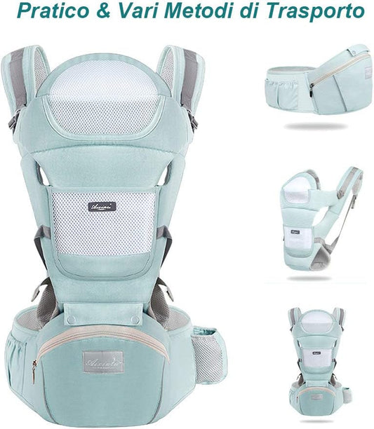 Ergonomische draagzak met heupgordel 11-in-1