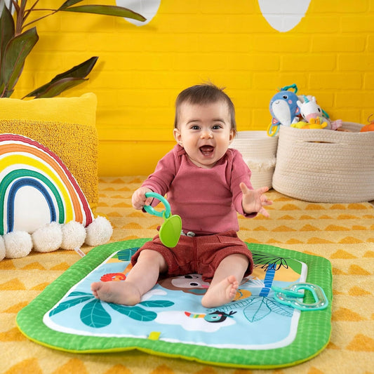 BRIGHT STARTS Easy Breezy Spielmatte + Kissen und 2 Spielzeuge 54 x 67 cm – Produktfoto 2