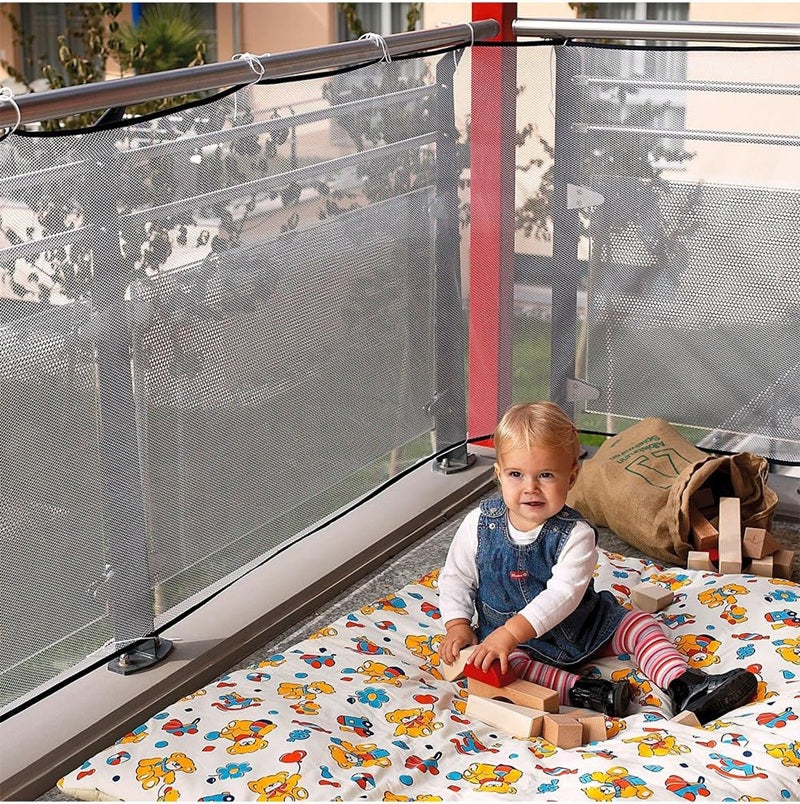 REER Schutznetz zum Schutz vor dem Herunterfallen von Spielzeug vom Balkon 294 x 94 cm